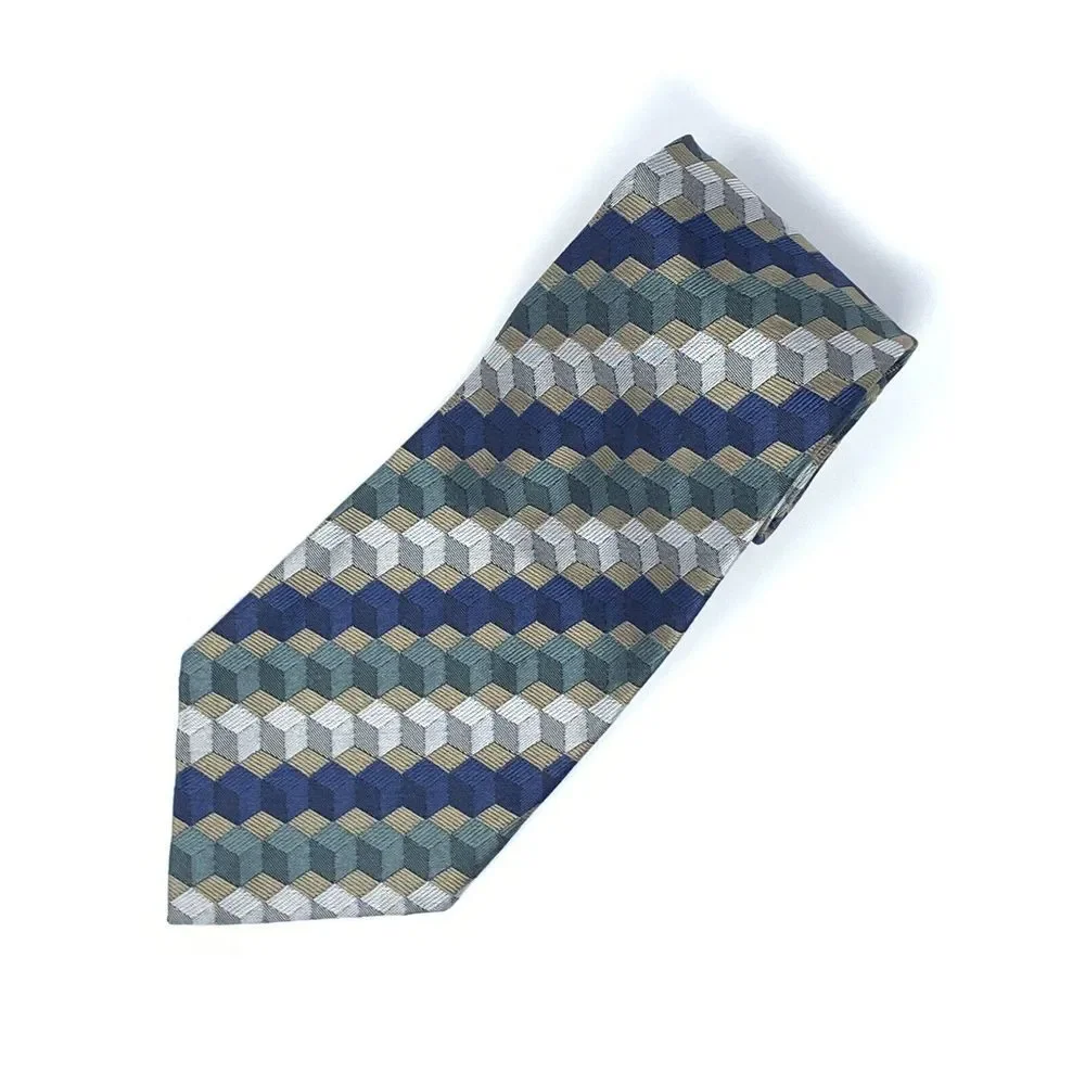 XMI for Nordstrom Geometric 100% Silk Men's Neck Tie Length‎ 58